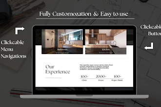 design canva website template for landing page web profile
