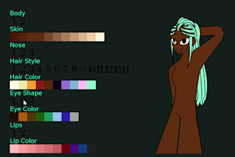 draw visual novel sprites
