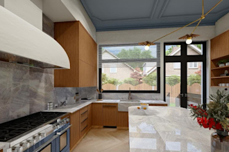 make sketchup 3d model of kitchen design and do 3d rendering