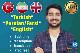 record native high quality voice over in persian farsi english turkish