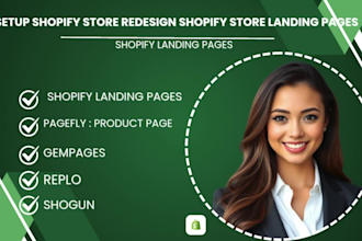 design redesign shopify landing page using  gempages pagefly shogun replo