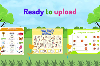 customized kids activity book and worksheets for all ages