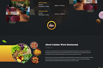 design and develop a responsive restaurant website with online food ordering