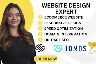 design, customize or redesign your wix godaddy squarespace or ionos website