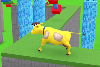 create 3d animal crossing fountain animation for kids