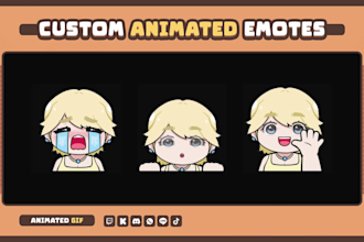 draw cute animated emote for your twitch