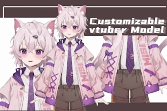 design live 2d vtuber rigging commision high quality for avatar for stream