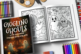 create custom kids coloring and activity book illustrations for KDP