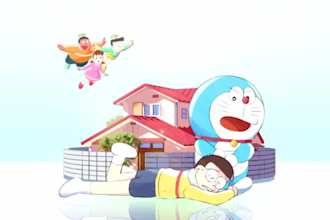 create 2d anime animation with 3d background