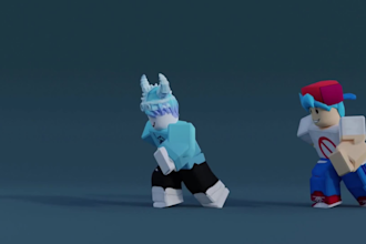 create, animate rig roblox r15 and r6 model, character with 3d layer clothes ugc