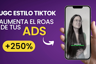 create ugc video content for tiktok, meta in spanish