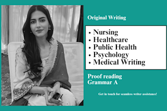 do urgent nursing, healthcare, medical, psychology, ,public health writing