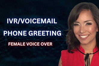 record a custom voice mail, IVR or telephony greeting