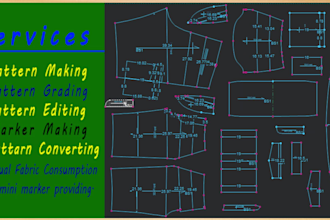 do grading sewing clothing cad pattern design