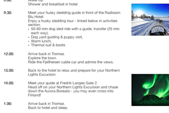 create your travel itinerary to a high standard