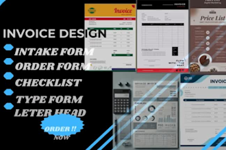 design fillable invoice design order form checklist pdf letterhead in 6hrs