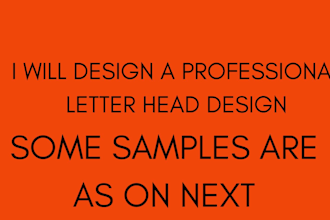 design a professional letterhead design
