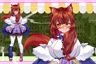 design live2d model and rigging for vtuber studio