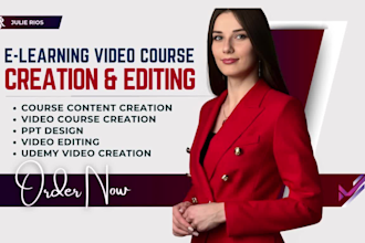 create online course video, online class video creation, udemy course