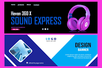 create website banner, header and shopify banner