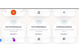 build a modern and fully functional hvac website with unique features