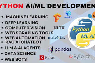 do python ai machine learning web scraping ocr data science rag llm ai chatbot