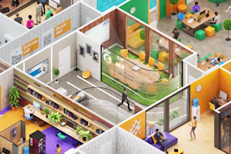 create 3d isometric animated explainer video