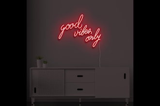 do 4k realistic 3d neon animation logo