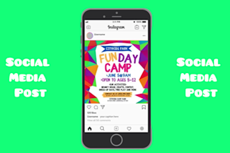 design eye catching social media, instagram post, facebook ads design
