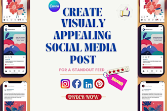 design custom appealing social media posts for a standout feed