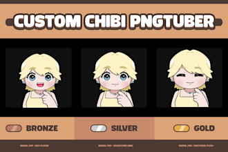 draw custom chibi pngtuber for your stream