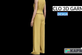 design sewing pattern and garment manufacturer for custom designs for clo 3d