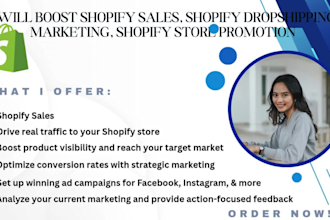 boost shopify sales, shopify dropshipping marketing, shopify store promot