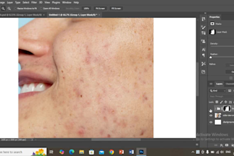 do skin retouch and enhance photo beauty