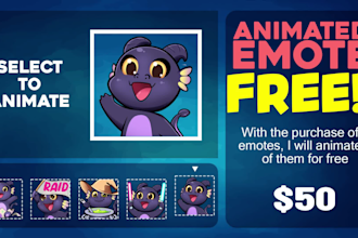 design unique and custom emotes for twitch, kick or discord