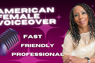 provide a quality american female voice over