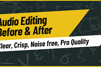 do professional audio editing, podcast