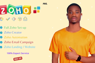 set up zoho CRM, zoho automation, zoho campaign, zoho books
