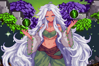 create pixel art character, backgrounds, animated pixel art for character game