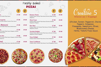 design modern digital menu, animated menu