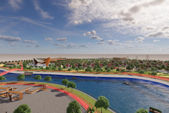 model a detailed 3d site plan for urban or landscape planning