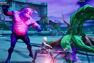 create stylized 3d fortnite uefn map environment, characters and weapon