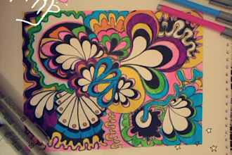 make colorful doodle art