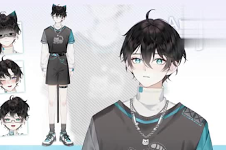 design and rig high quality of your live 2d vtuber model, live streaming avatar