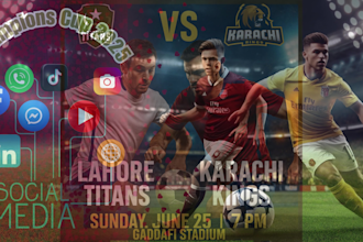 design stunning football posters, banners, and flyers for clubs or events