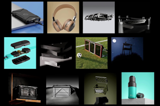 do 3d photorealistic product image rendering and modelling of your design