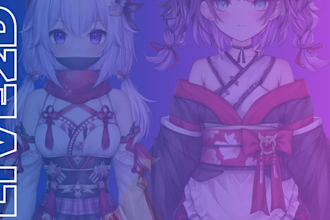 draw vtuber live2d model l ready to rig