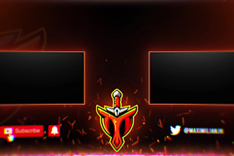 create custom kick dope animated youtube outro or ending screen