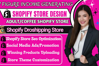 design adult shopify store, coffee shopify store design, adult shopify toy store