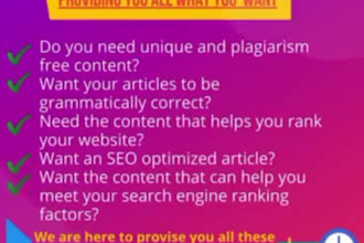 write SEO articles , well researched blog posts and motivational web content